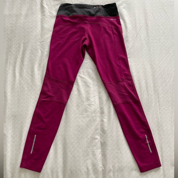 Nike Dri Fit Epic Running Tights Berry XS - Picture 5 of 11